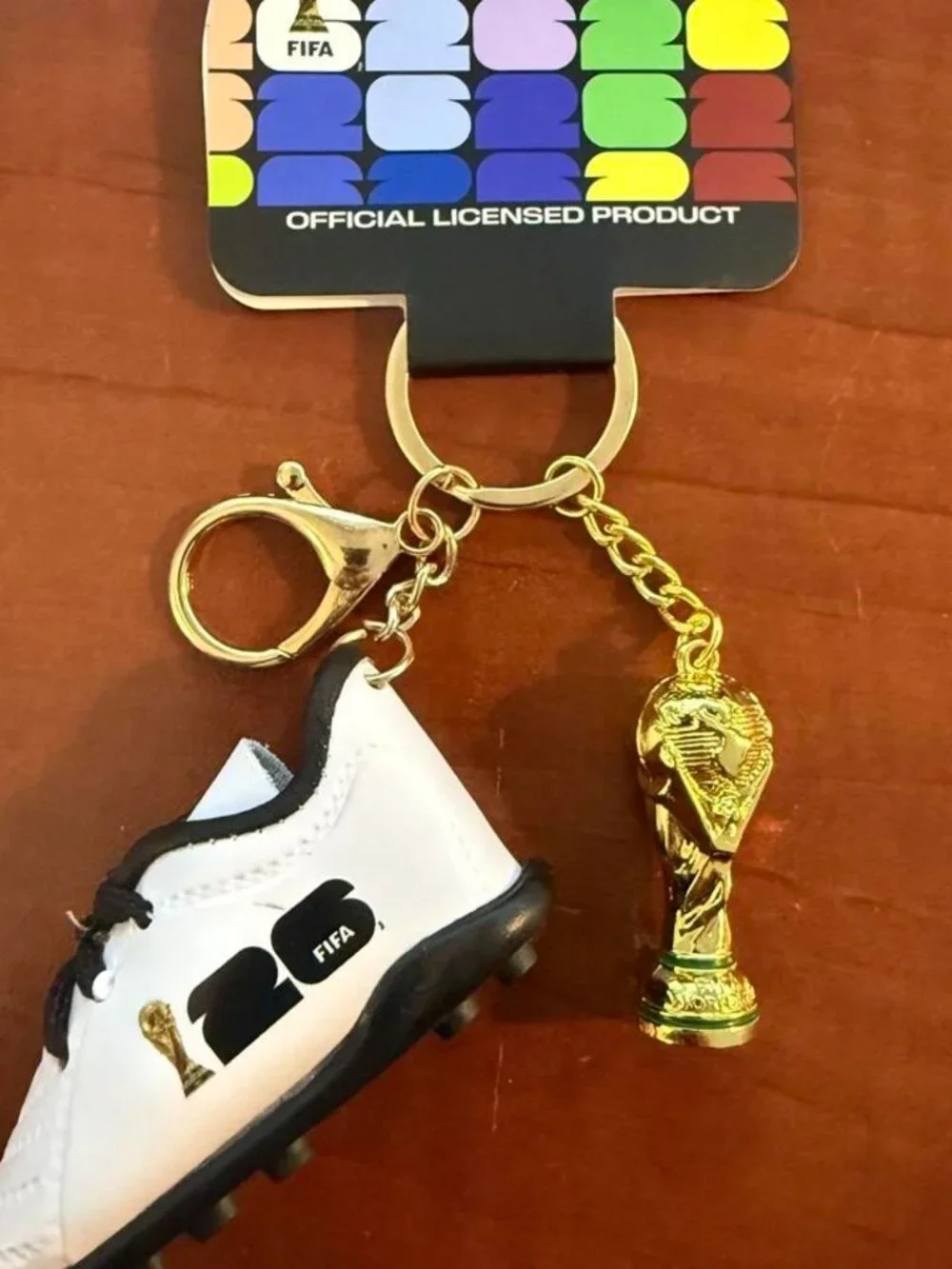 Official FIFA World Cup 2026 Soccer Boot & Trophy Keychain | Official Licensed